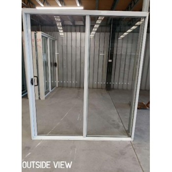 Aluminium Sliding Door 2095mm H x 1810mm W (White)